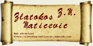 Zlatokos Matićević vizit kartica